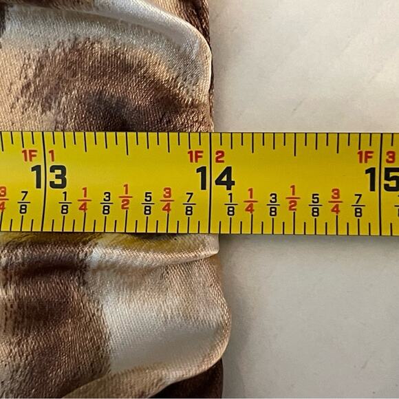 Maggy London Brown Tan Ruched Fitted Party Event Feminine Dress NWOT Size 8 - Picture 11 of 13